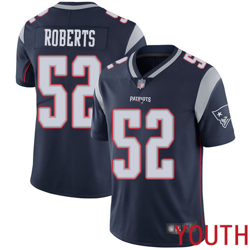 New England Patriots Football 52 Vapor Limited Navy Blue Youth Elandon Roberts Home NFL Jersey